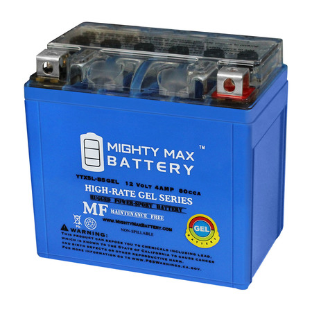 YTX5L-BS GEL Battery Replacement for Aprilia SR Di-Tech 50 2000-2004 -  MIGHTY MAX BATTERY, YTX5L-BSGEL399
